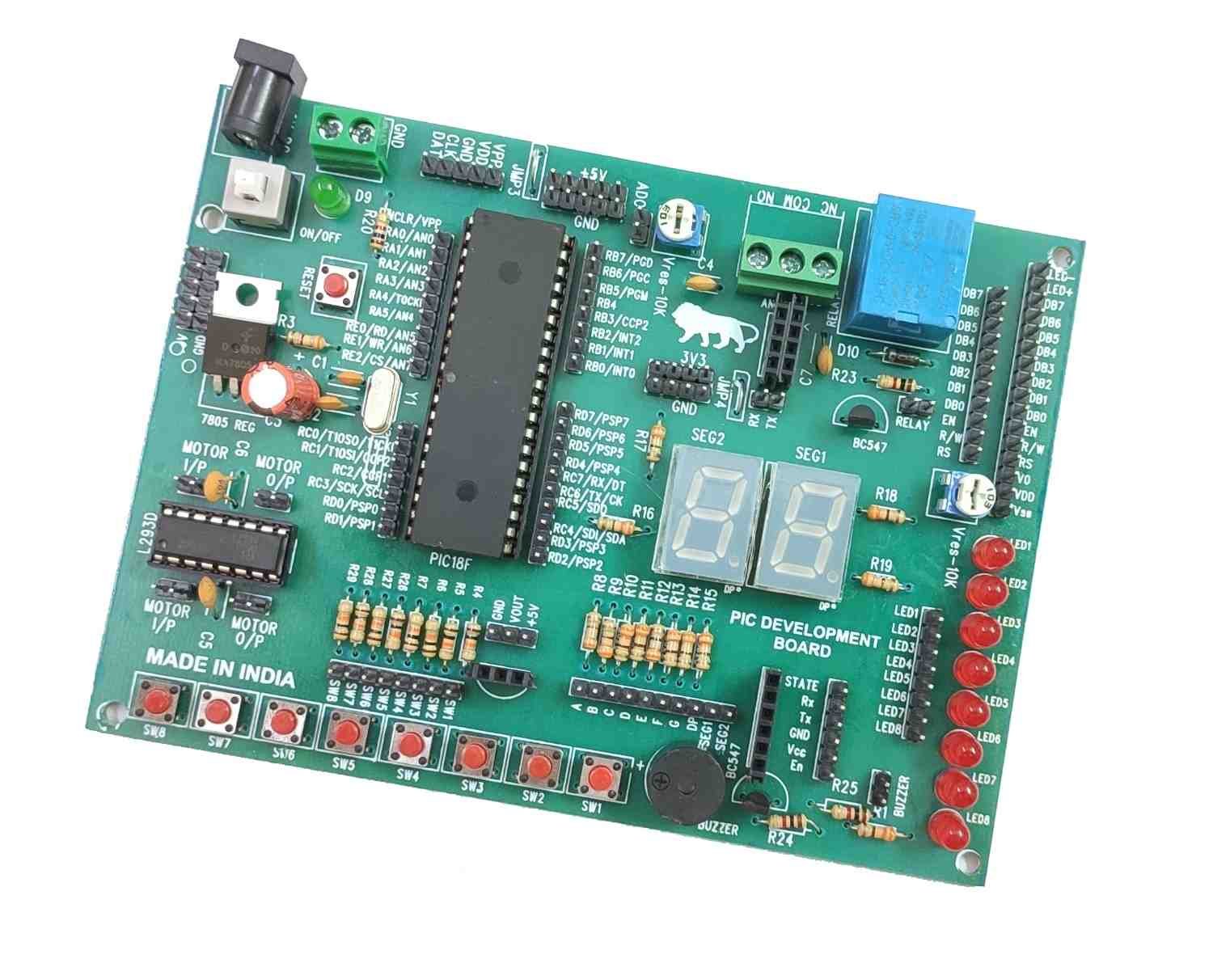 Microchip PIC16FXX Microcontroller Development Board